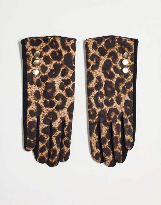 ALDO Tygress gloves in leopard print design ASOS