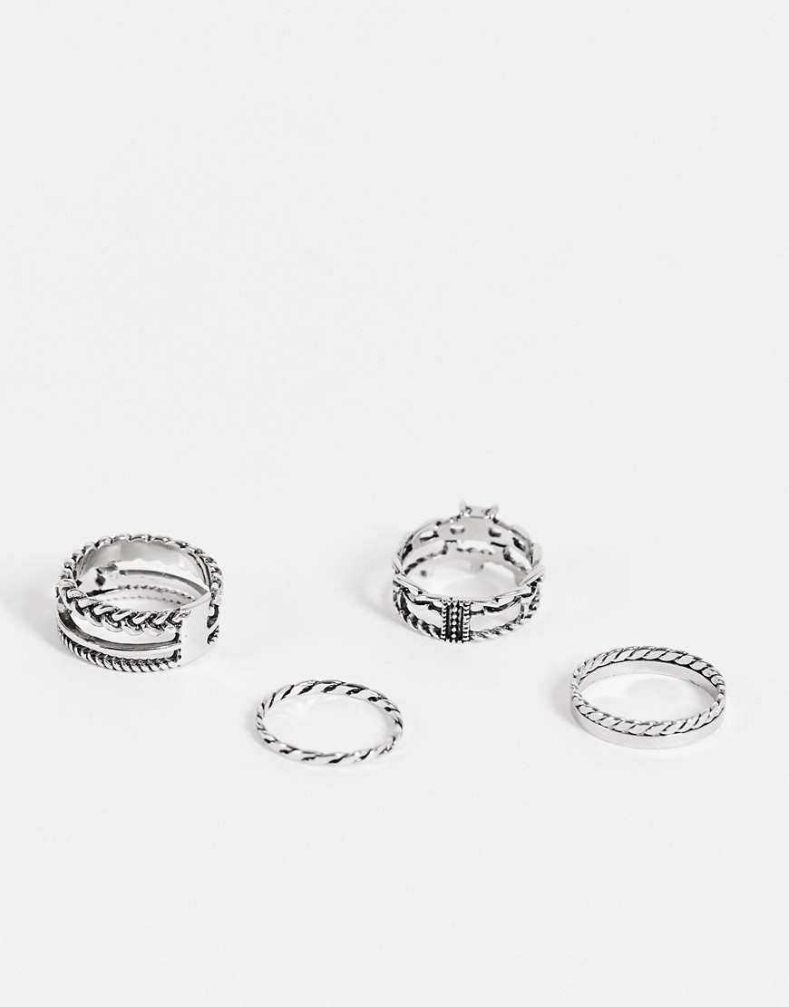 ALDO - Unenia - Set van ringen in zilver