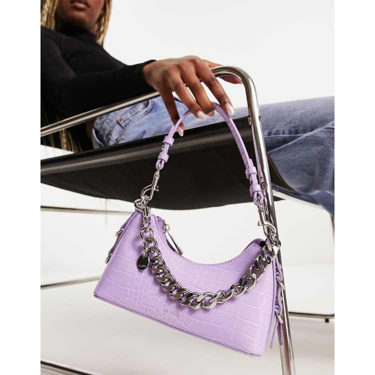 ALDO Valamarynx chain detail shoulder bag in lilac