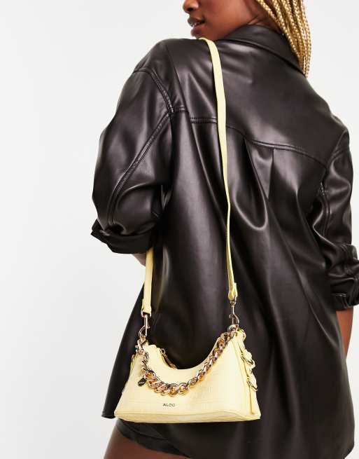 Aldo Valamarynx chain detail shoulder bag in black