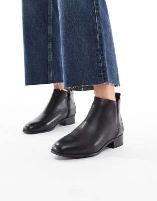 ALDO - Verity - Spitze Ankle Boots aus Leder in Schwarz