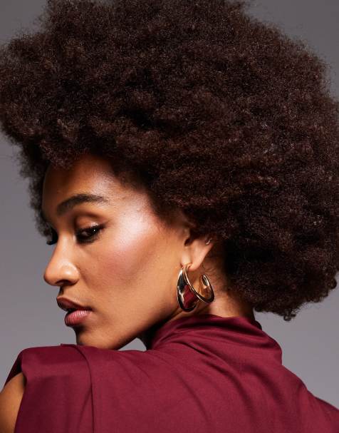 ALDO – Viita – Dicke Creolen in geschmolzener Goldoptik - view 1