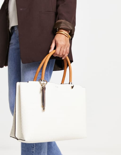 Aldo – Vit väska med handtag