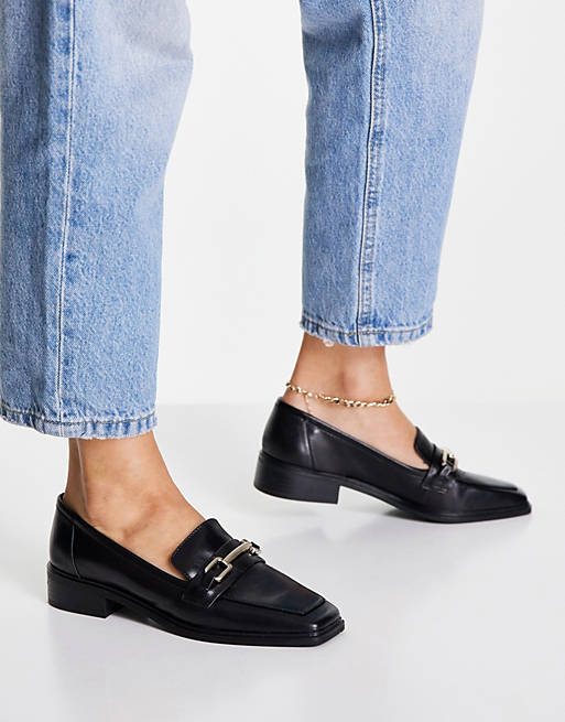 ALDO Wiciclyaflex low heeled loafers in black | ASOS
