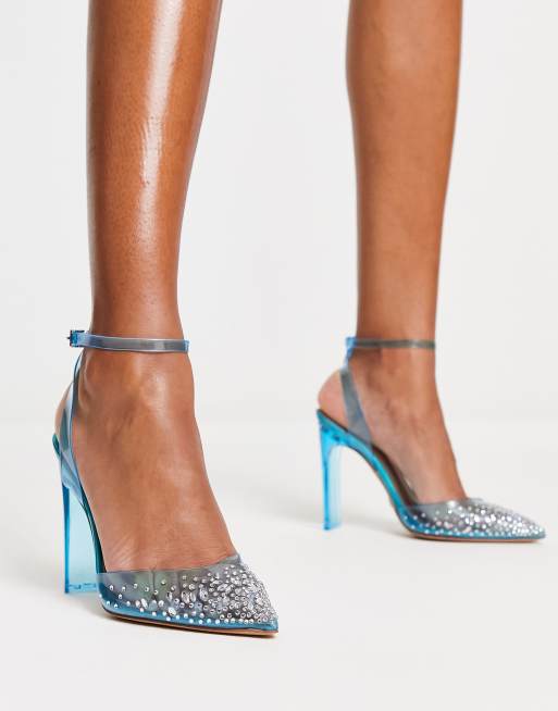 ALDO x Disney Glass Slipper court shoes with iridescent sparkle