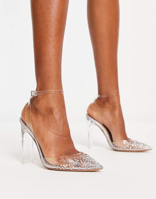 ALDO x Disney Glass Slipper court shoes with irredescent sparkle 