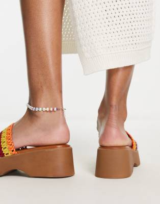 ALDO YASSU CHUNKY MULE SANDALS 