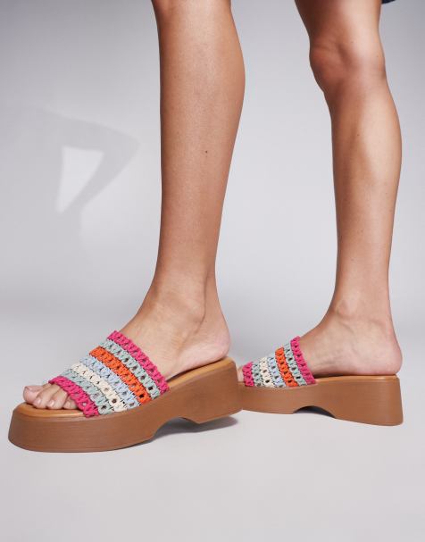 ALDO - Yassu - Sandali stile sabot multicolore pastello con suola spessa - view 1