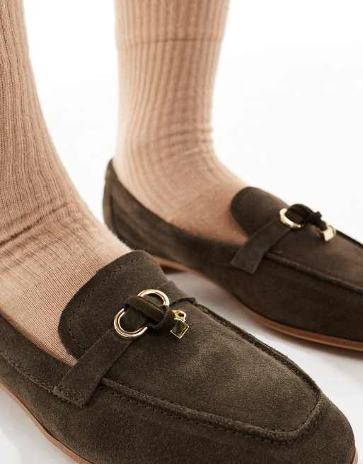 ALDO - Ybilide - Loafers van suède met kwastje in donkergroen leer, 3 van 4