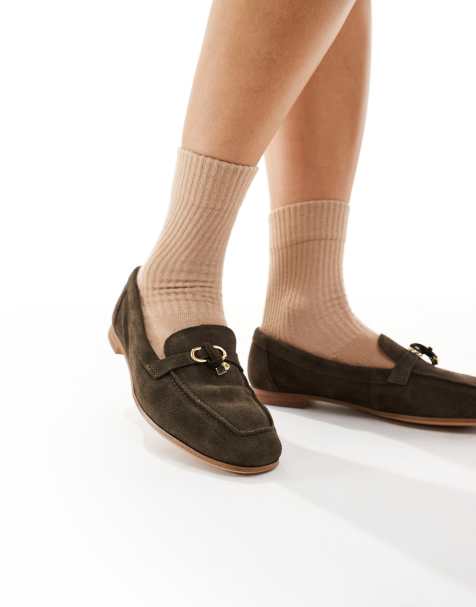 ALDO Yblide tassel loafer in suede dark green leather - view 1