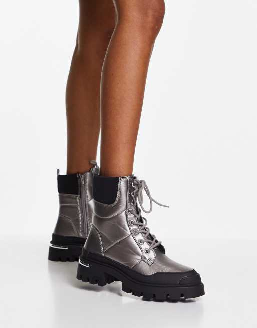 Aldo hot sale silver boots