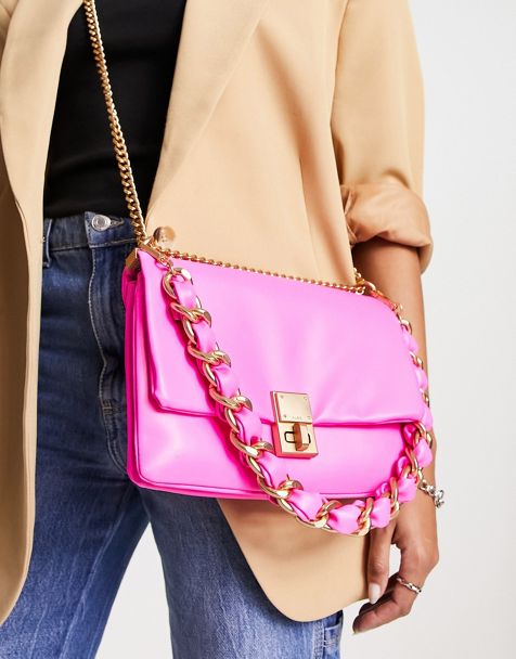 Kate Spade Pink Leather Foldover Crossbody Bag With Chain Handle, $213, Asos