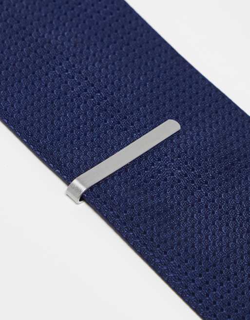 Alfiler de corbata plateado estrecho de ASOS DESIGN