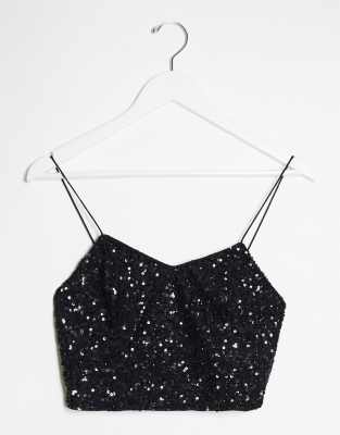 black sparkly cami