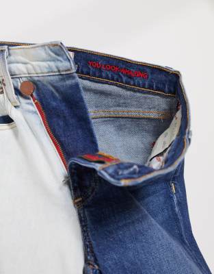 two tone boyfriend jeans