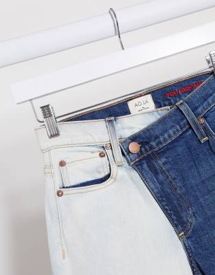 two tone boyfriend jeans
