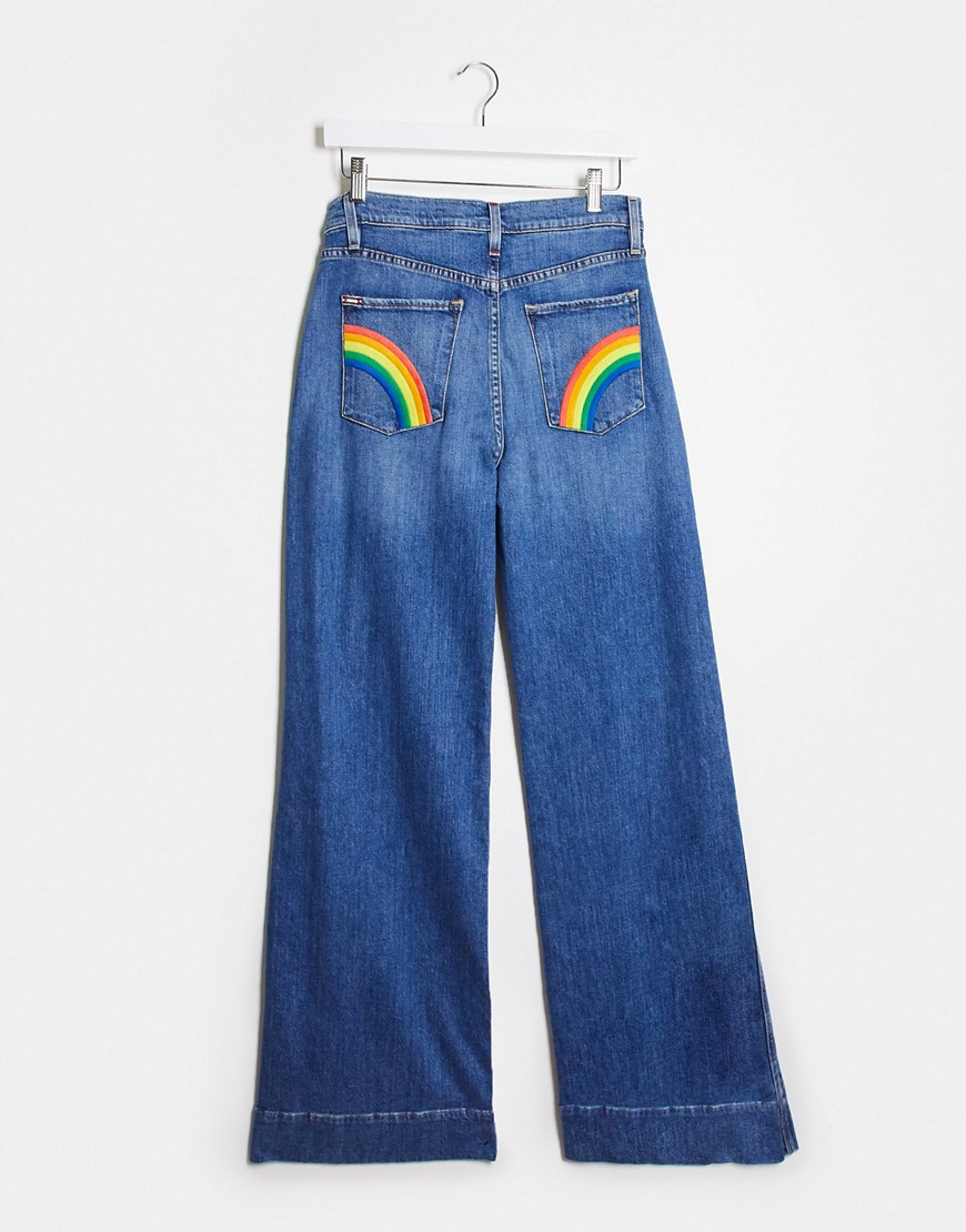 Alice & Olivia Jeans - Flare jeans met hoge taille in blauw