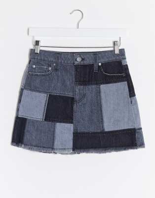 alice and olivia patchwork skirt