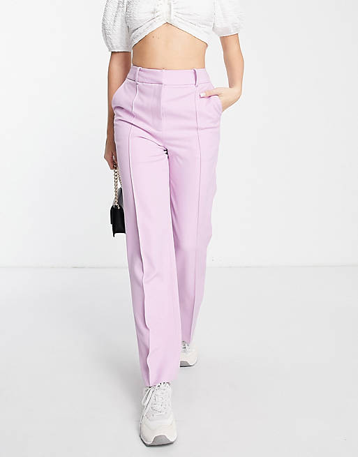 Aligne high waist dad fit pants in lilac (part of a set) 
