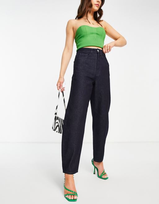 Aligne - Jeans met ronde wijde pijpen in donker indigo - MBLUE