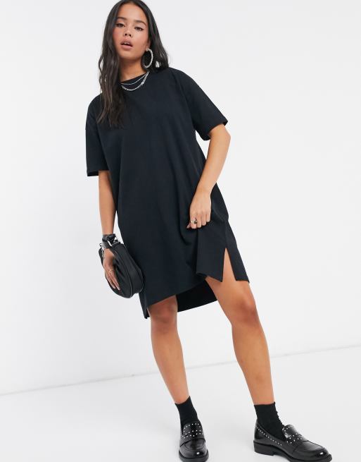 All black t shirt dress sale