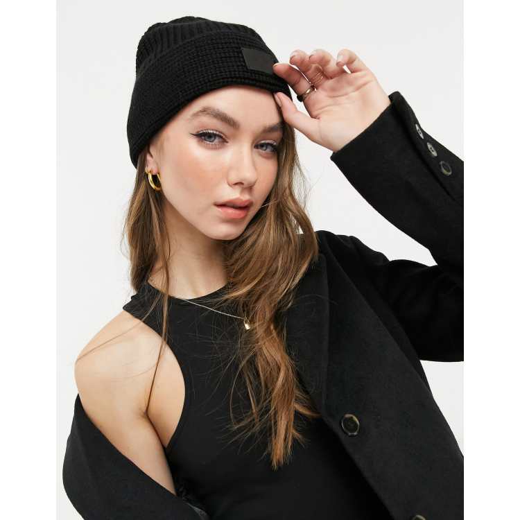 AllSaints state logo beanie in black