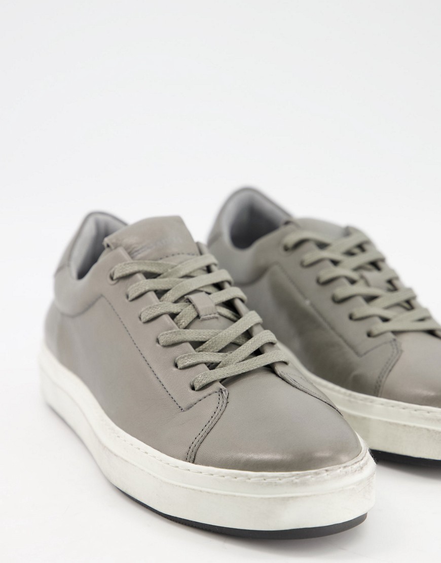 All Saints hawley low minimal sneakers in gray-Grey