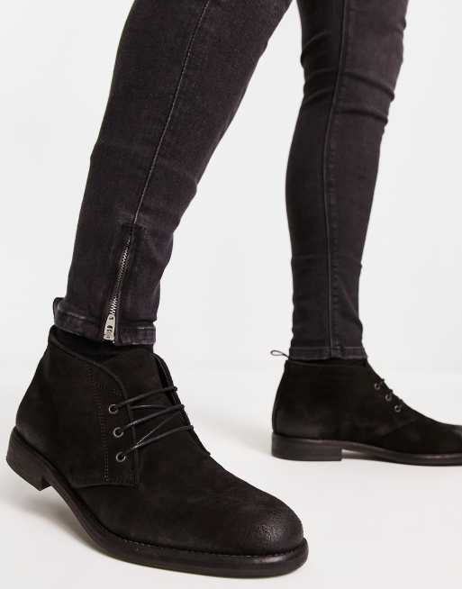 All Saints – Huxley – Svarta chukka-boots i mocka