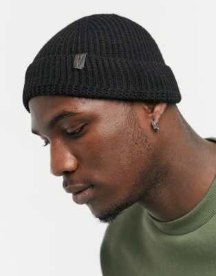 allsaints merino wool beanie