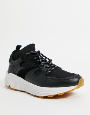 All Saints paragon runner trainers in black