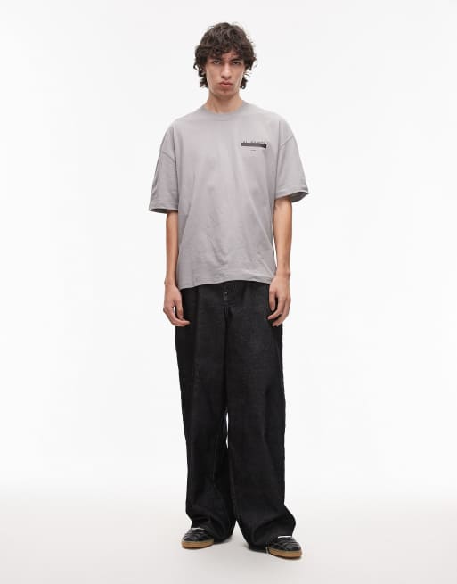 All Saints Redact t-shirt in halfpipe grey - GREY, 2 of 5