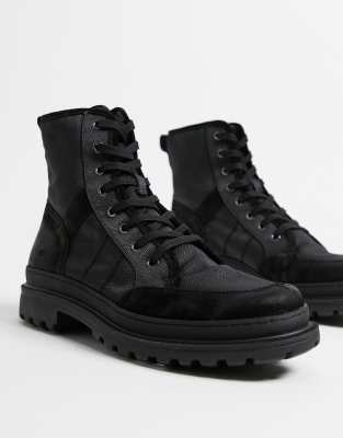 all saints black suede boots