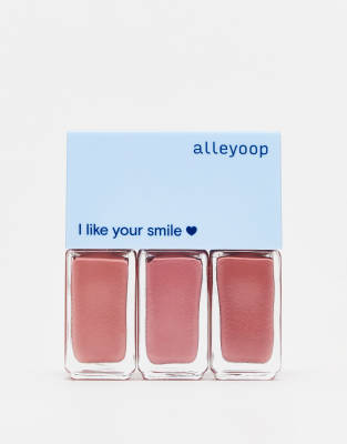 Alleyoop Multi-mood Lip Trio - Gloss, Cream & Matte In Mauve On-pink In Pink