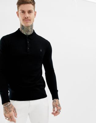 all saints long sleeve polo