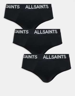 3-pack cotton briefs in black