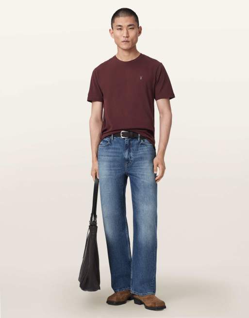 AllSaints 3er-Pack T-Shirts mit Rundhalsausschnitt in Woodrose/Rot/Schwarz, 2 von 7