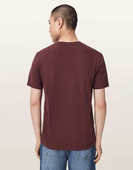 AllSaints 3er-Pack T-Shirts mit Rundhalsausschnitt in Woodrose/Rot/Schwarz, 3 von 7