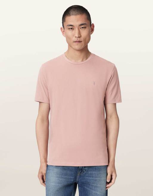 AllSaints 3er-Pack T-Shirts mit Rundhalsausschnitt in Woodrose/Rot/Schwarz, 7 von 7