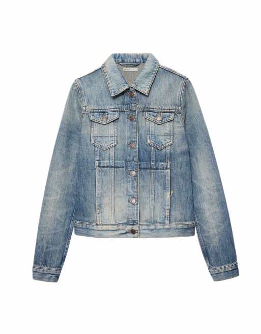 AllSaints aansluitende trucker in vintage indigo, 7 van 7