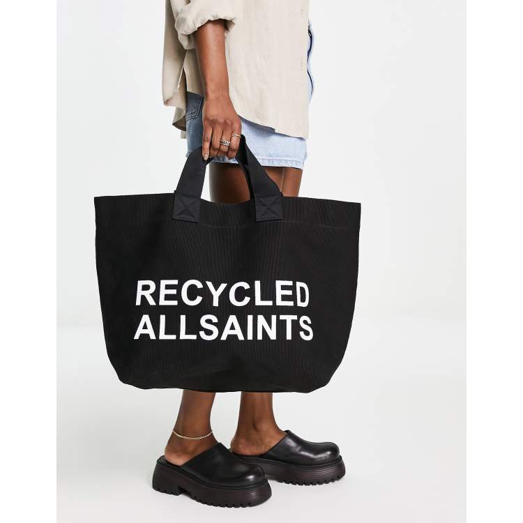 Allsaints Acari print tote in black ASOS