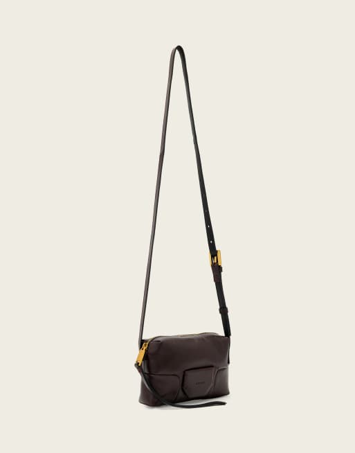AllSaints Acre leren portemonnee crossbodytas in rood, 3 van 4