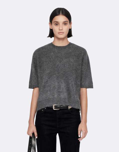 AllSaints Ada t-shirt en gris charbon - view 1