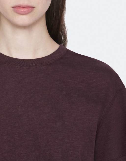 AllSaints Addi T-Shirt in Aubergine-Rot, 5 von 6