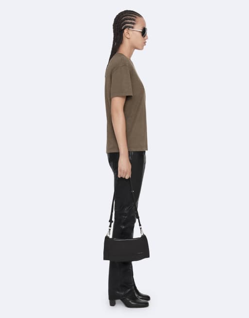AllSaints Addi T-Shirt in verwaschenem Khaki, 6 von 6