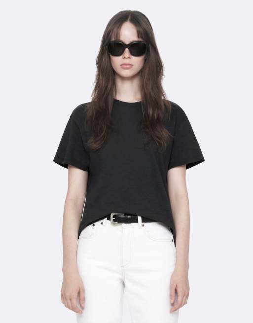 AllSaints Addi T-Shirt in verwaschenem Schwarz, 4 von 6