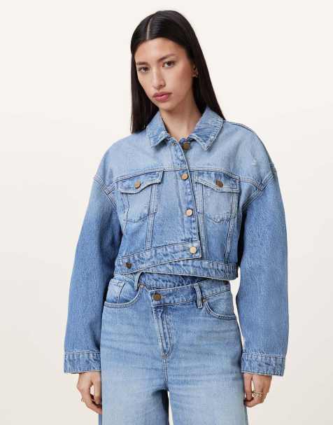 AllSaints - Aki - Crossover jack in licht indigo - view 1