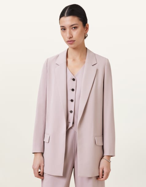 AllSaints - Aleida - Blazer in mauve krijtroze - view 1