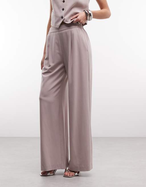 AllSaints - Aleida - Pantaloni da abito a fondo ampio lilla, 2 di 5