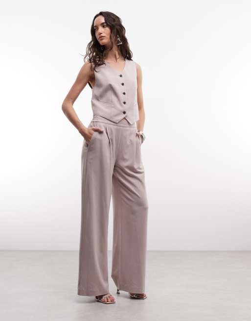 AllSaints Aleida tailored waistcoat in lilac - LILAC, 3 of 4