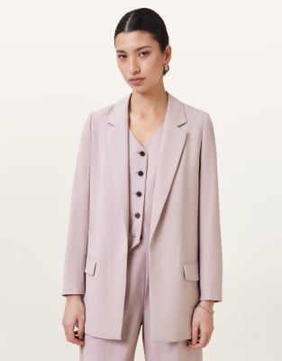 AllSaints - Aleida Tri - Blazer in Mauve-Kreiderosa